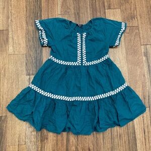 Madewell women’s green linen dress - sz XS